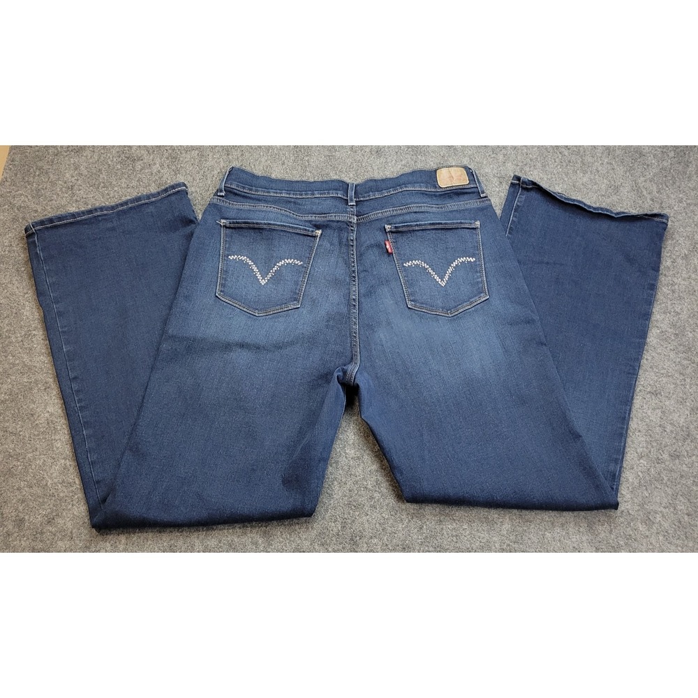 Levis 512 Jeans Womens 18M Blue Denim Dark Wash Perfect Slimming Bootcut Leg